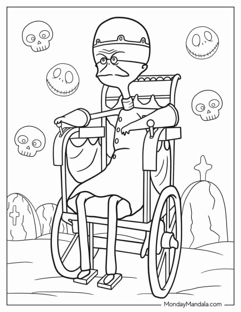 22 Nightmare Before Christmas Coloring Pages Free PDFs 