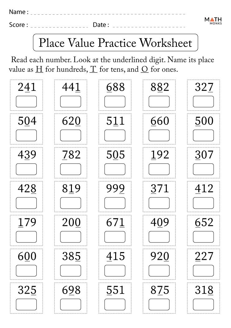 2nd Grade Place Value Worksheets Worksheets Library