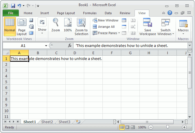 excel unhide worksheets