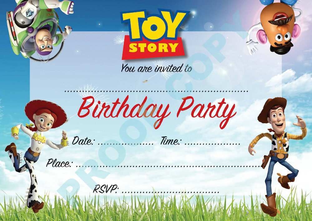 46 Free Toy Story Birthday Invitation Template Now For Toy Story