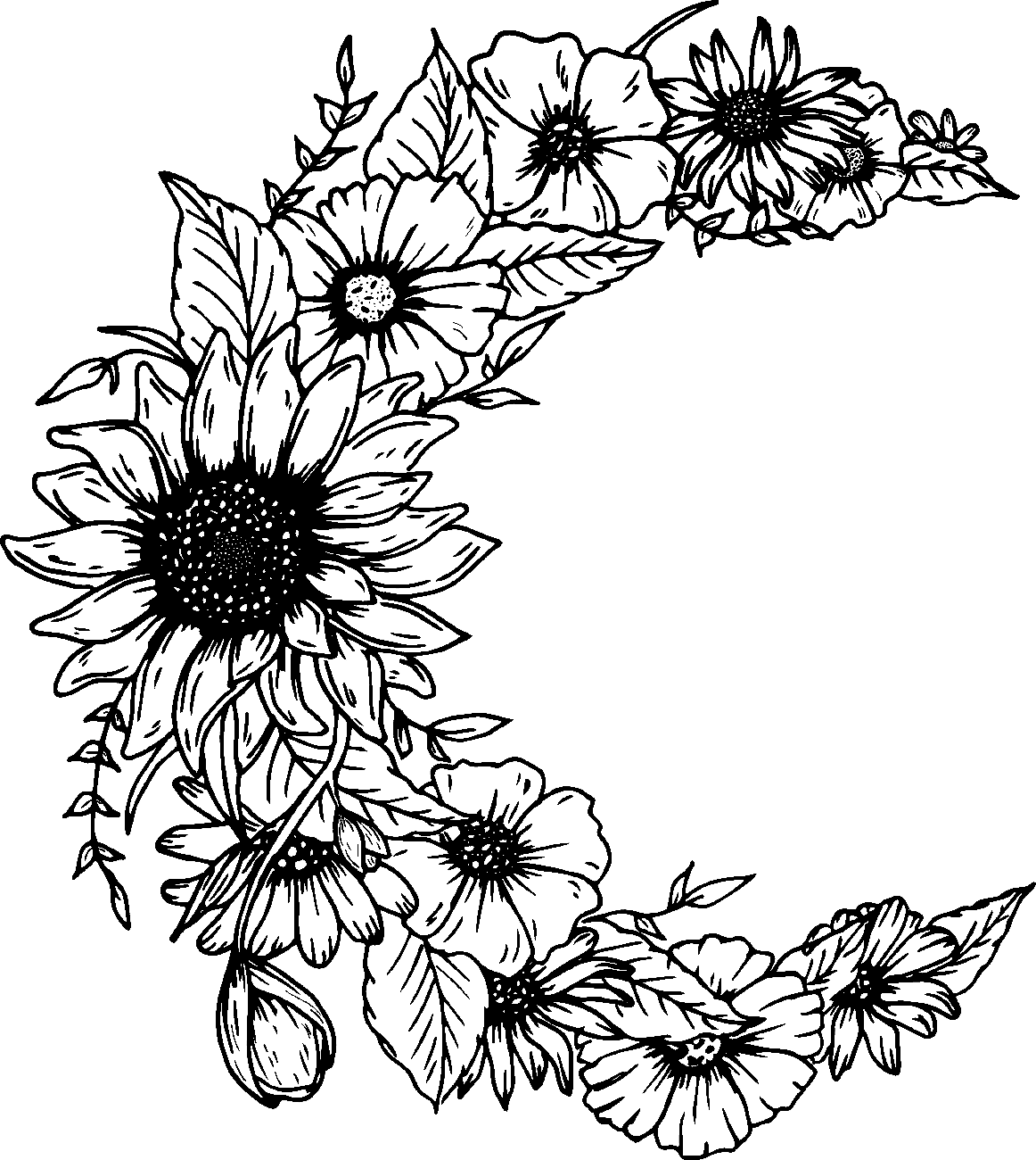 51 Moon Coloring Pages ColoringPagesOnly