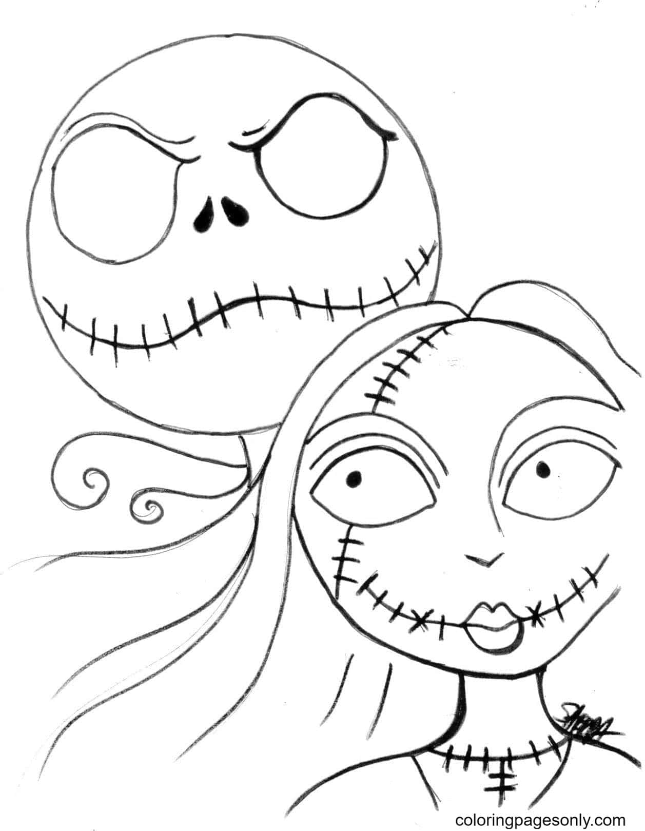 Nightmare Before Christmas Coloring Page