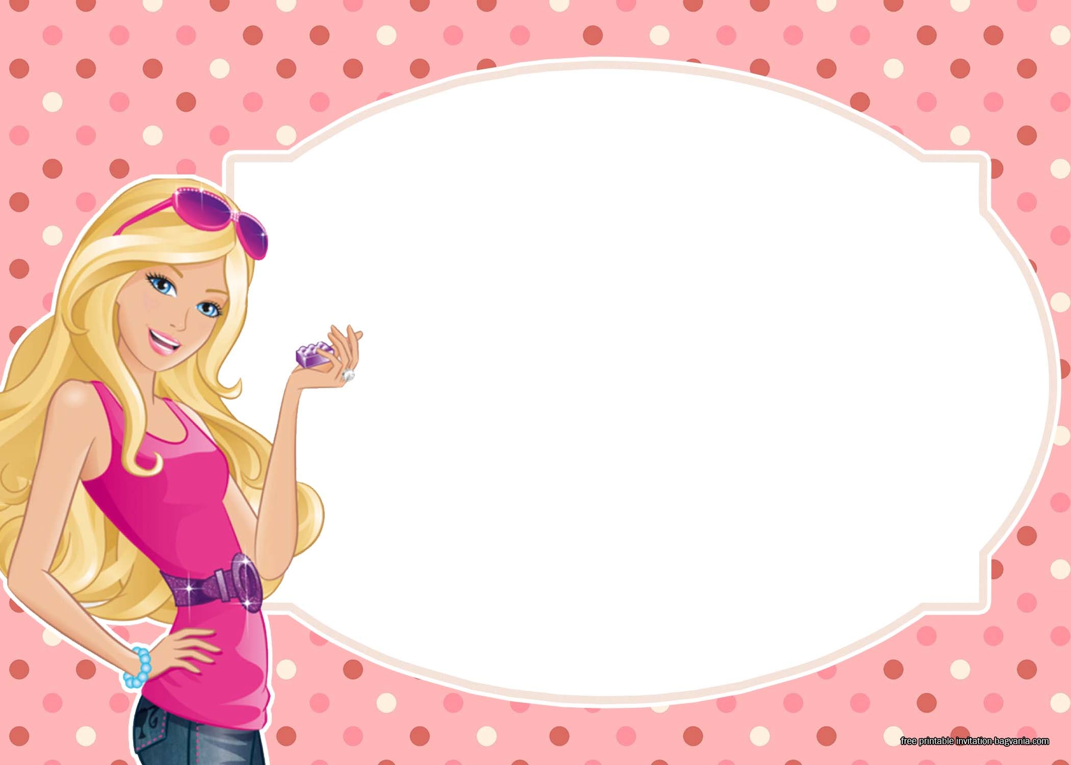 Barbie Invitation Template Free