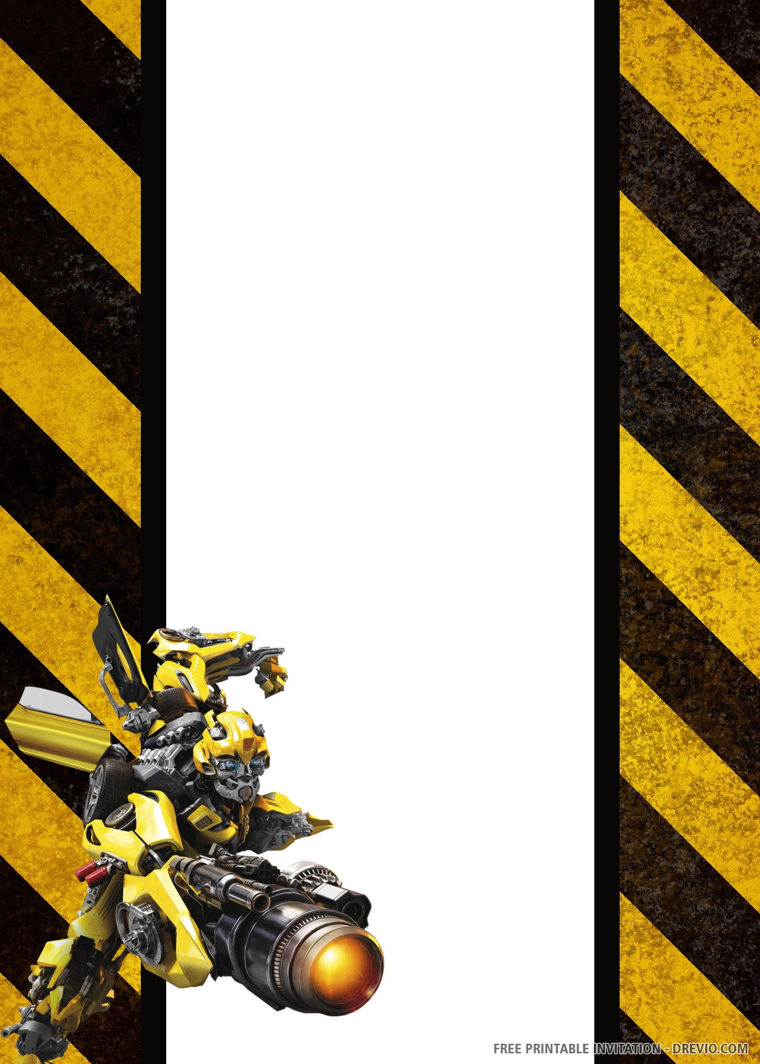 transformers invitation template