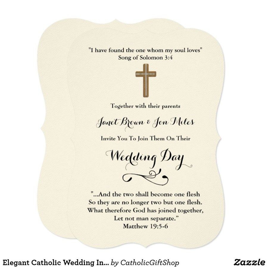 Catholic Wedding Invitation Templates