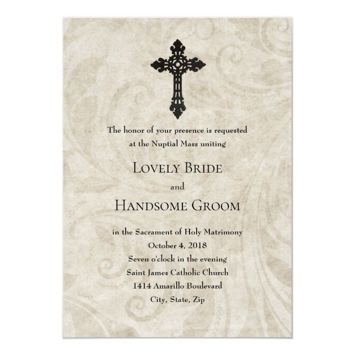 catholic wedding invitation templates