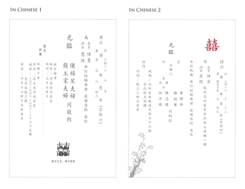 Chinese Wedding Invitation Template