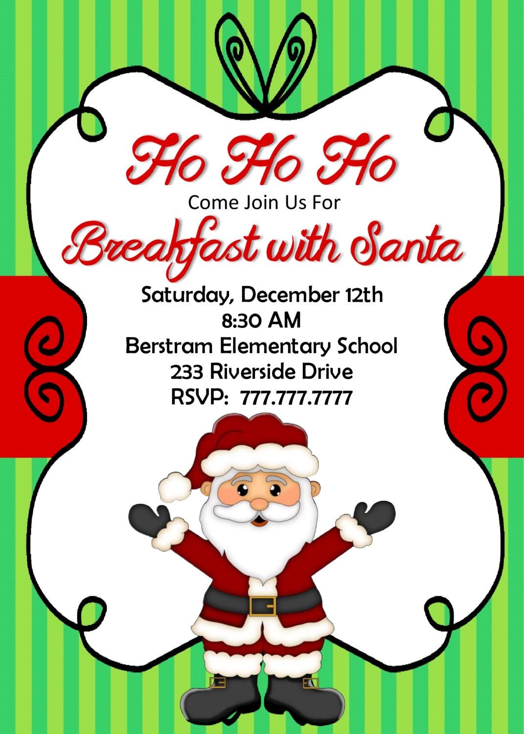 Christmas Breakfast Invitation Template Free Printable Calendars AT A 