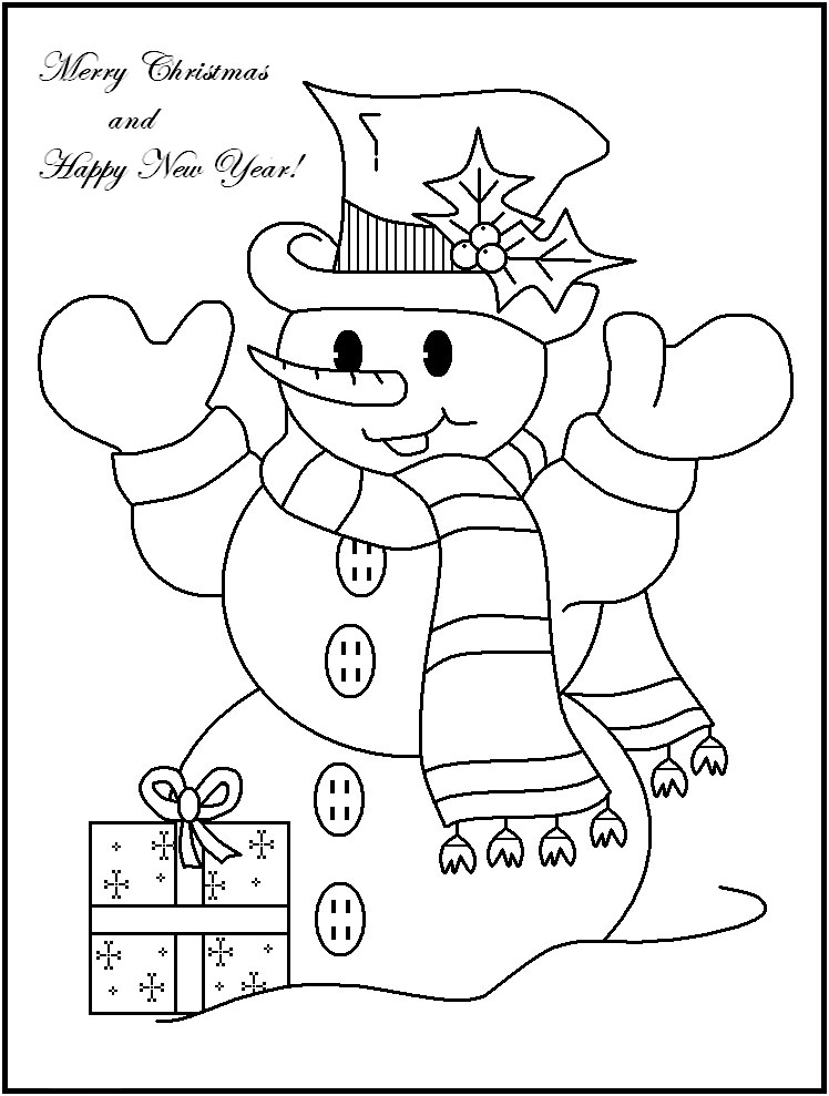 free coloring pages snowman