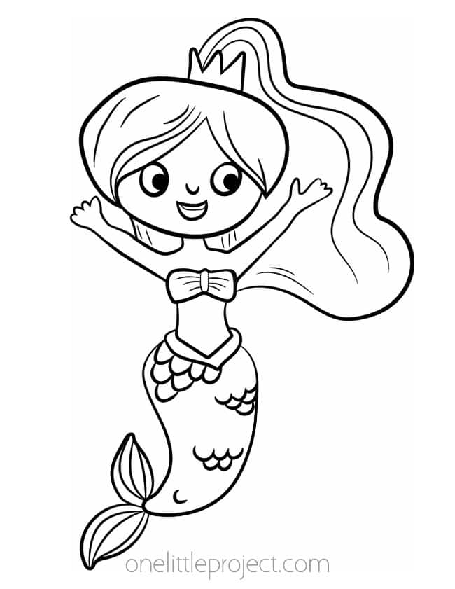 mermaid free printable coloring pages