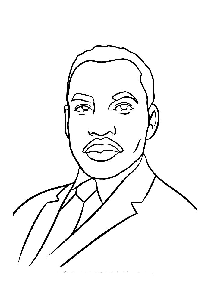 Dr Martin Luther King Coloring Page Coloringus