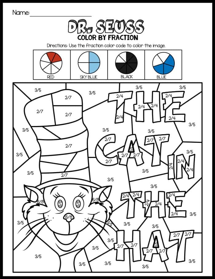 Dr Seuss Coloring Pages Dr Seuss Color By Number Worksheets Library