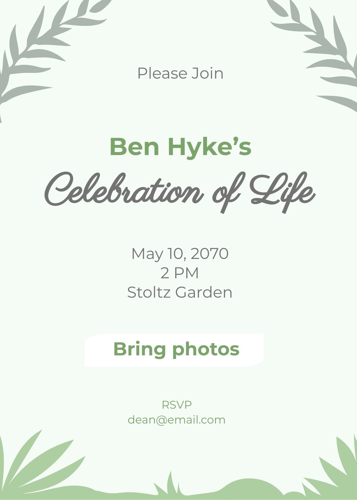 Editable Celebration Of Life Invitation Templates In Word To Download