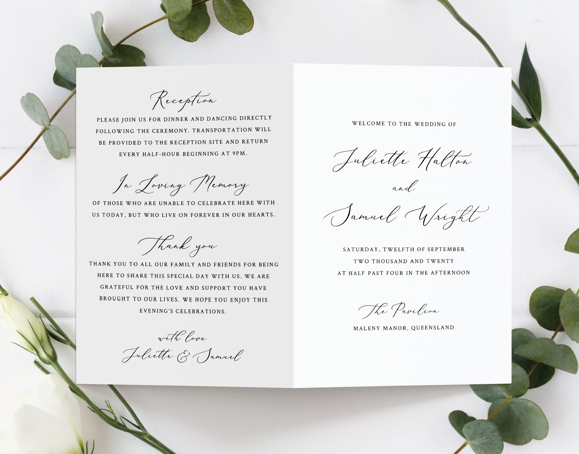 Foldable Wedding Invitation Decorate