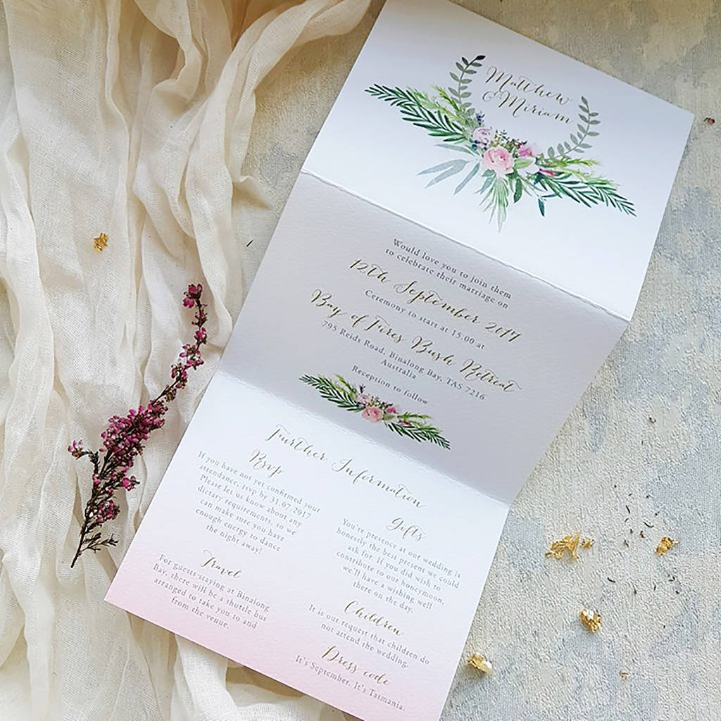 Foldable Wedding Invitation Templates