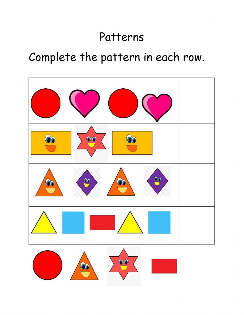 FREE Complete The Shape Pattern MyTeachingStation Worksheets 