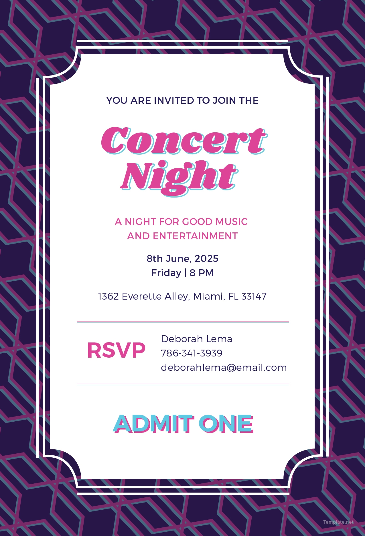 ticket invitation template