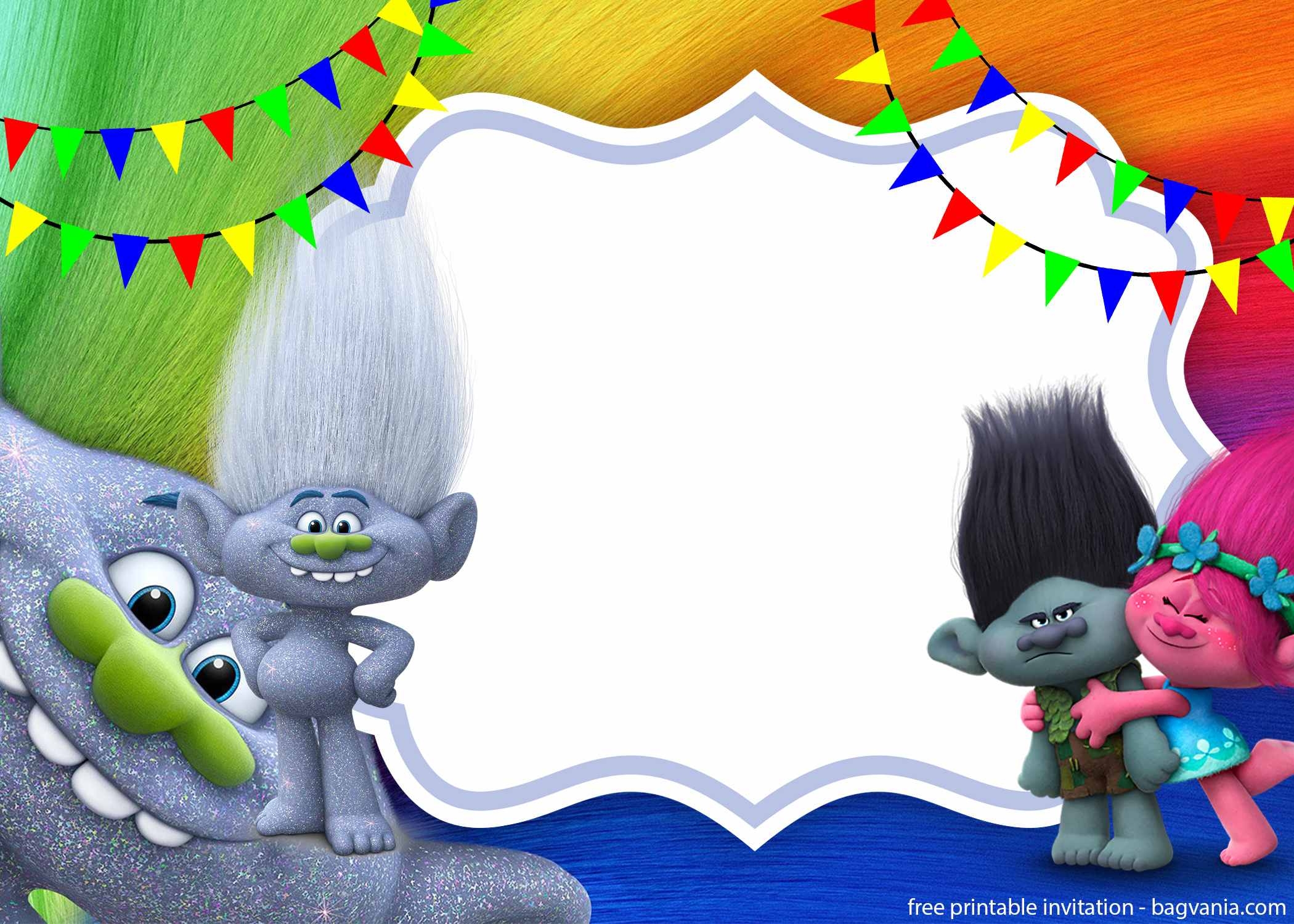 trolls invitation free template