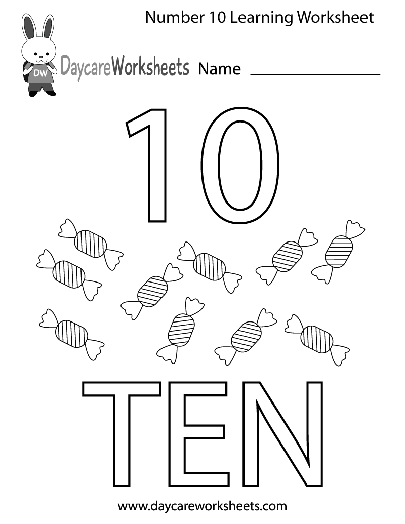 number 10 worksheet