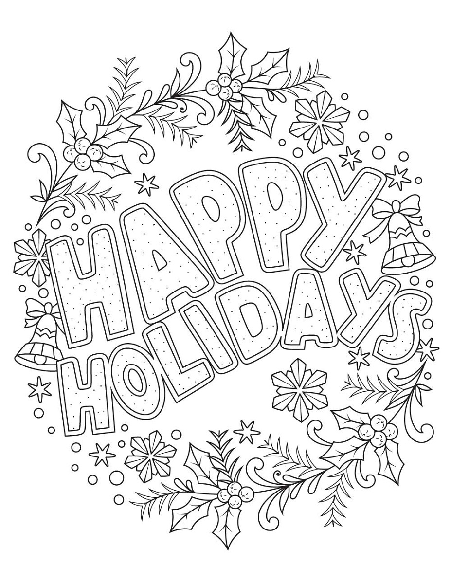 Free Printable Coloring Holiday Cards Coloring Pages