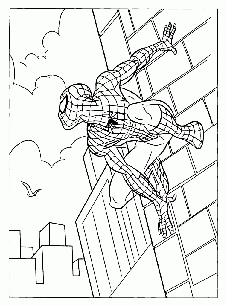 Free Coloring Pages Spiderman
