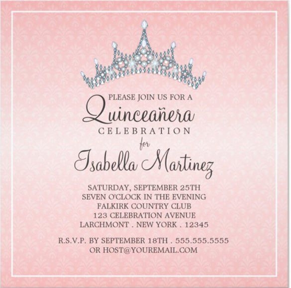 template quinceanera invitation background