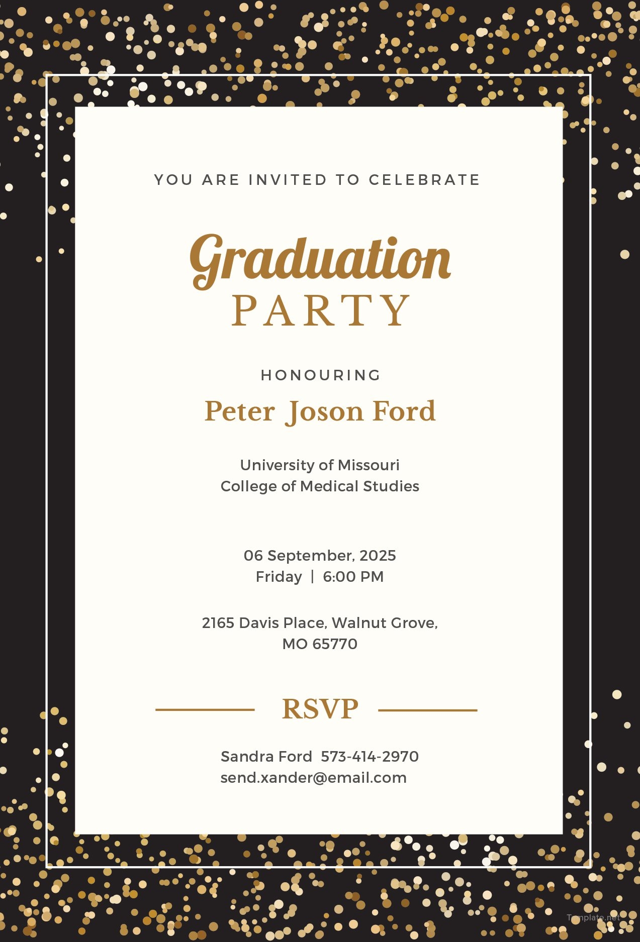 template for graduation party invitation
