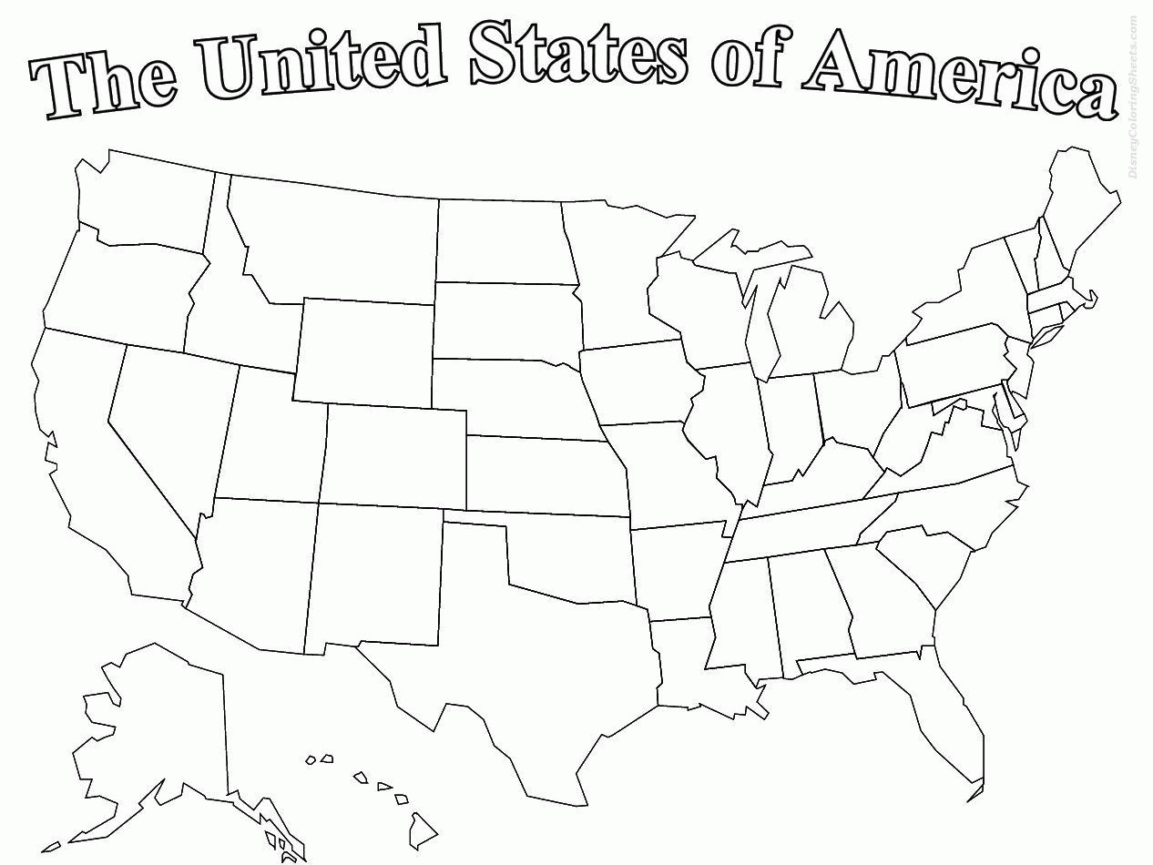 Us Map Coloring Page
