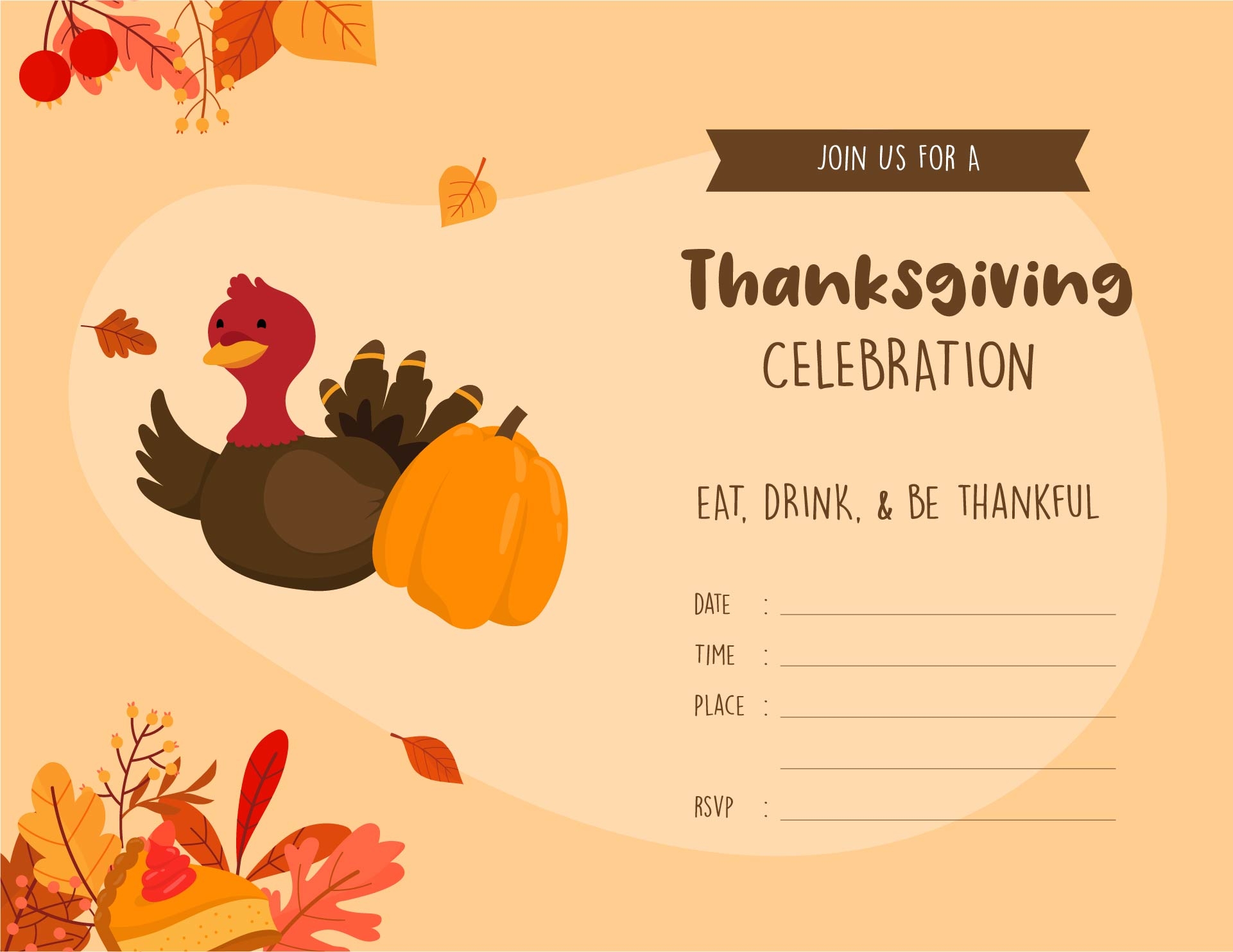 Free Thanksgiving Invite Template
