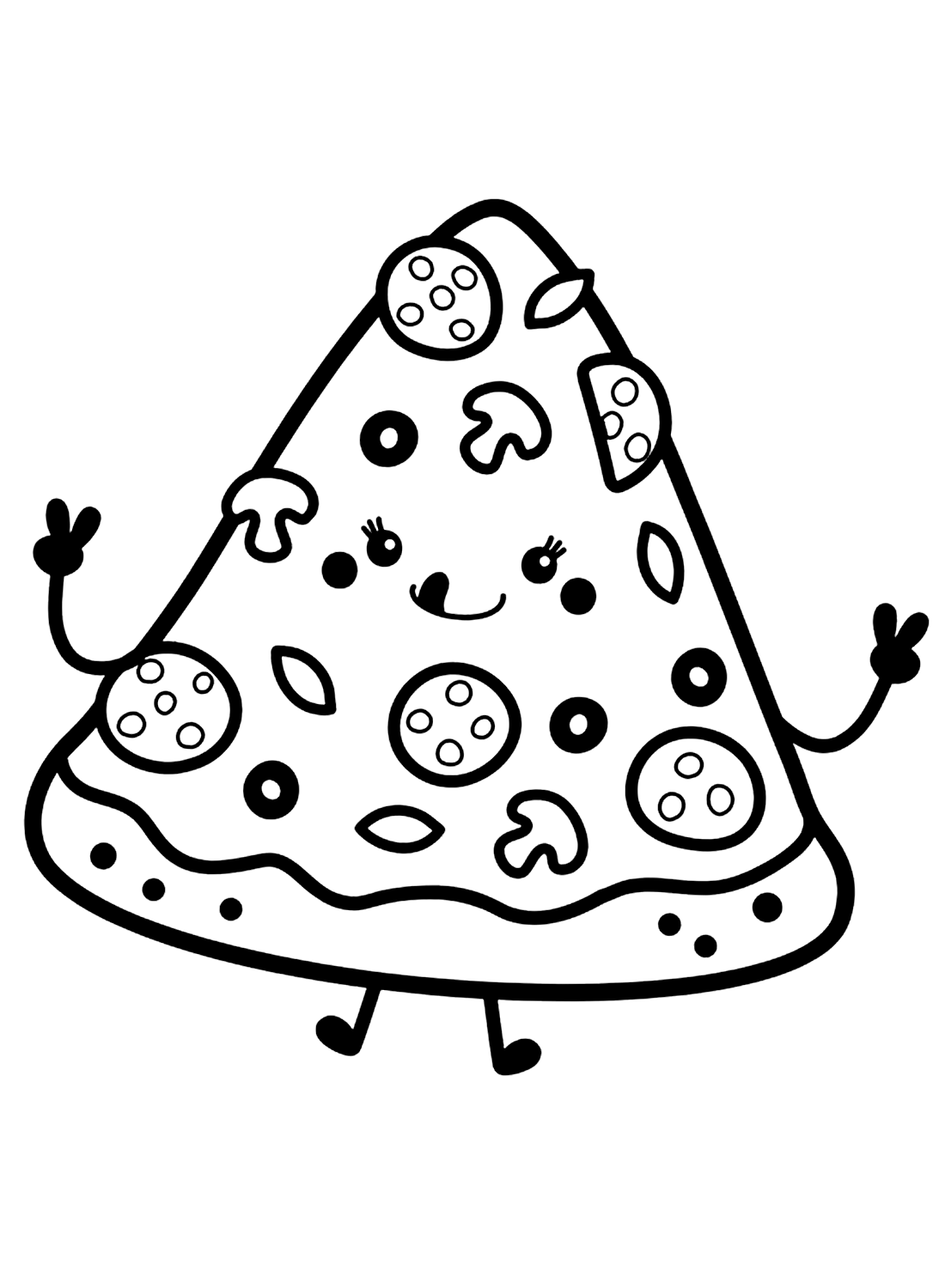 Fun Pizza Coloring Page Free Printable Coloring Pages