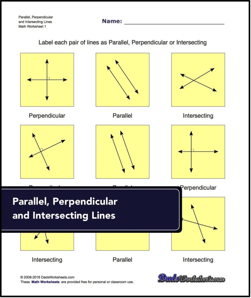 Geometry Parallel And Perpendicular Lines Worksheet Answers Db excel