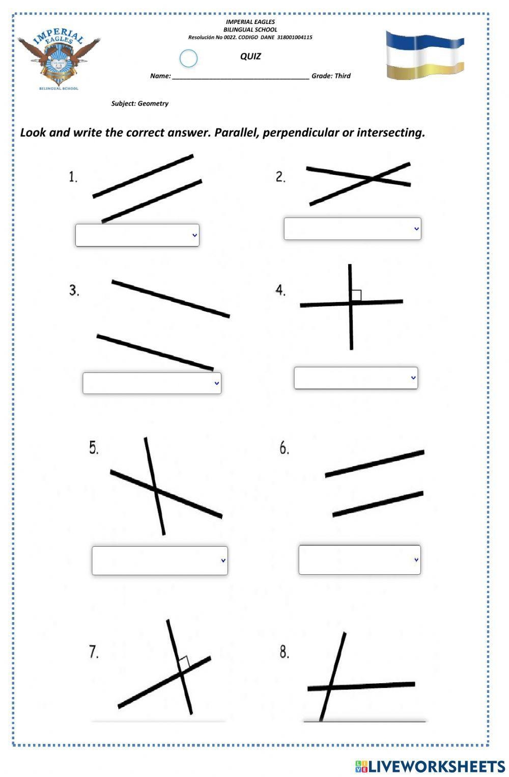 Geometry Worksheets Lines Worksheets Worksheets Library