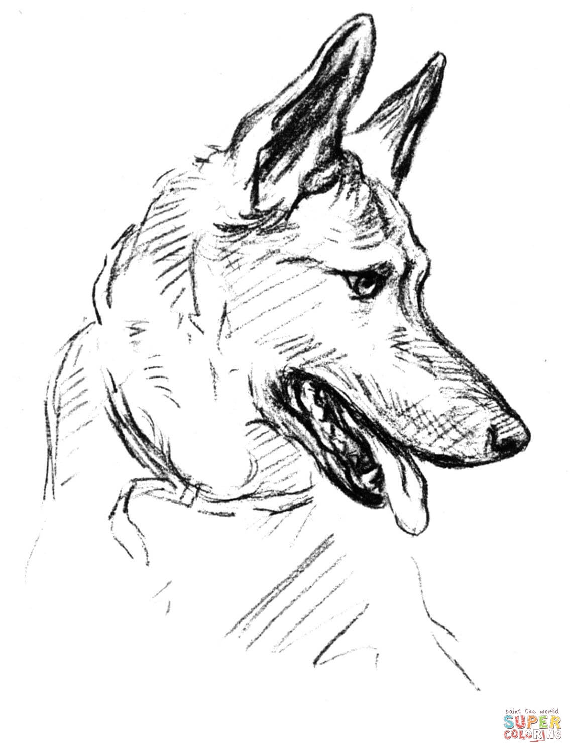 German Shepherd Dog Coloring Pages