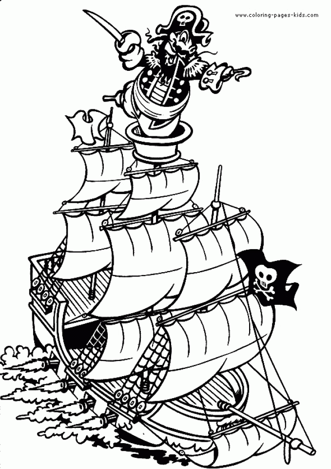 Pirate Ship Coloring Pages