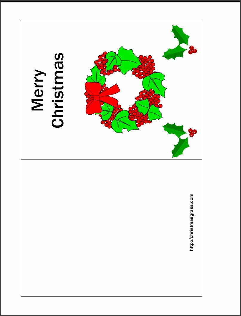 greeting card template printable free