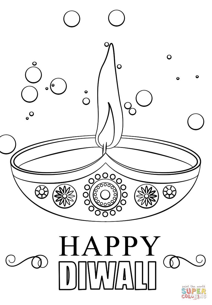 Happy Diwali Coloring Pages At GetDrawings Free Download