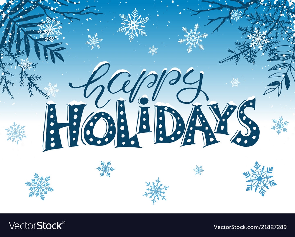 Happy Holidays Greeting Card Royalty Free Vector Image
