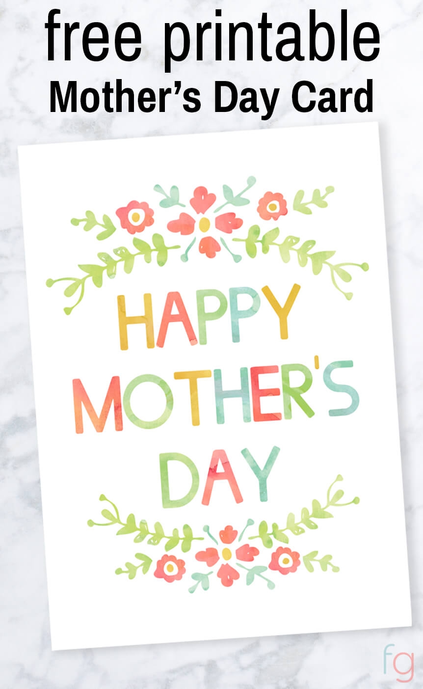 Happy Mothers Day Printable Card For Kids