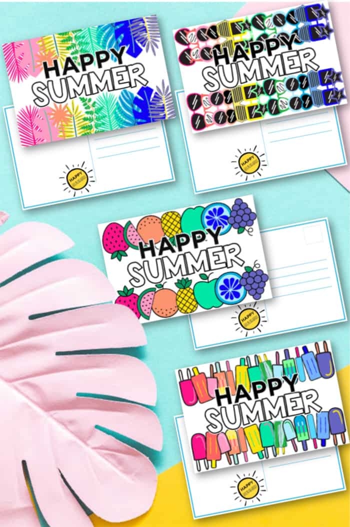 happy summer printable cards