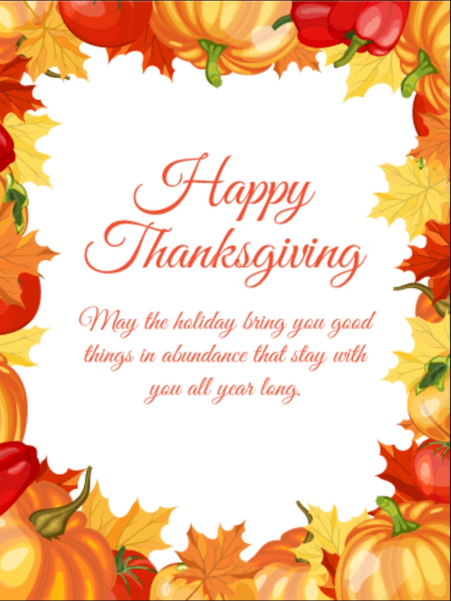 Happy Thanksgiving Cards Printable