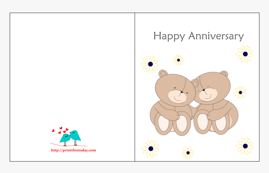 Happy Wedding Anniversary Card Printable HD Png Download Transparent 