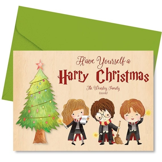 harry potter christmas card printable