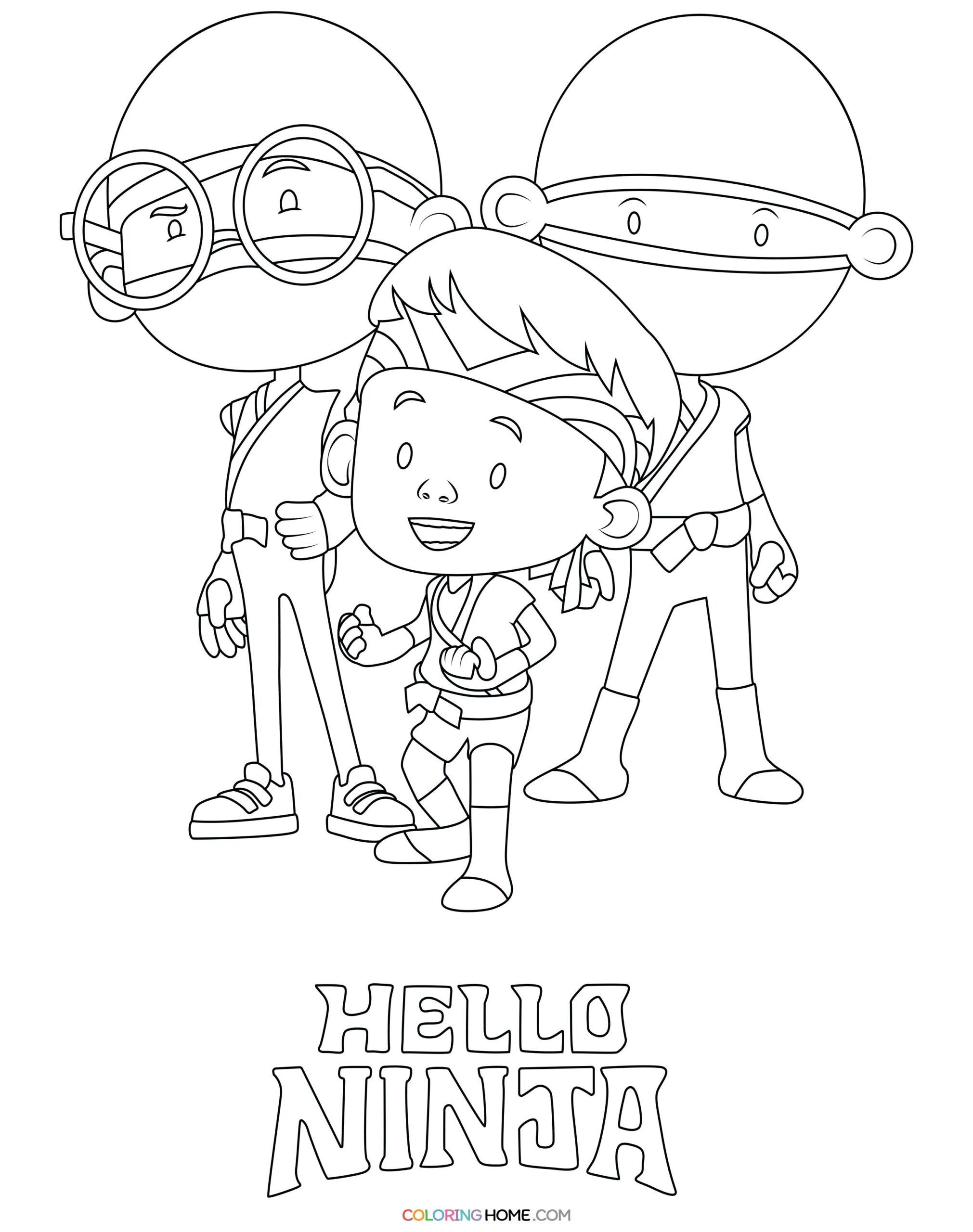 Hello Ninja Coloring Pages Coloring Home
