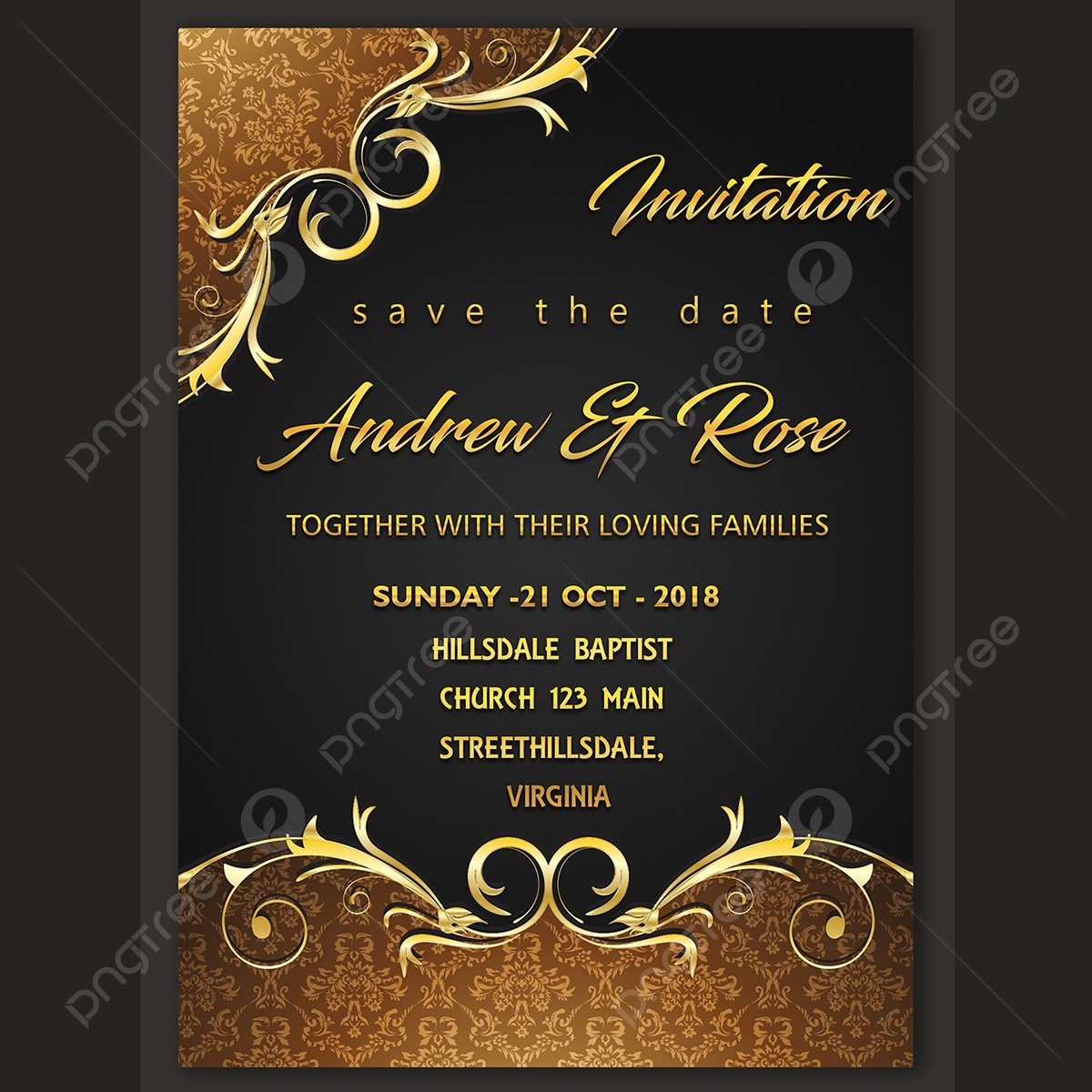 template for invitation card free download