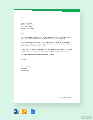 Invitation Letter Template 28 Free Word PDF Documents Download
