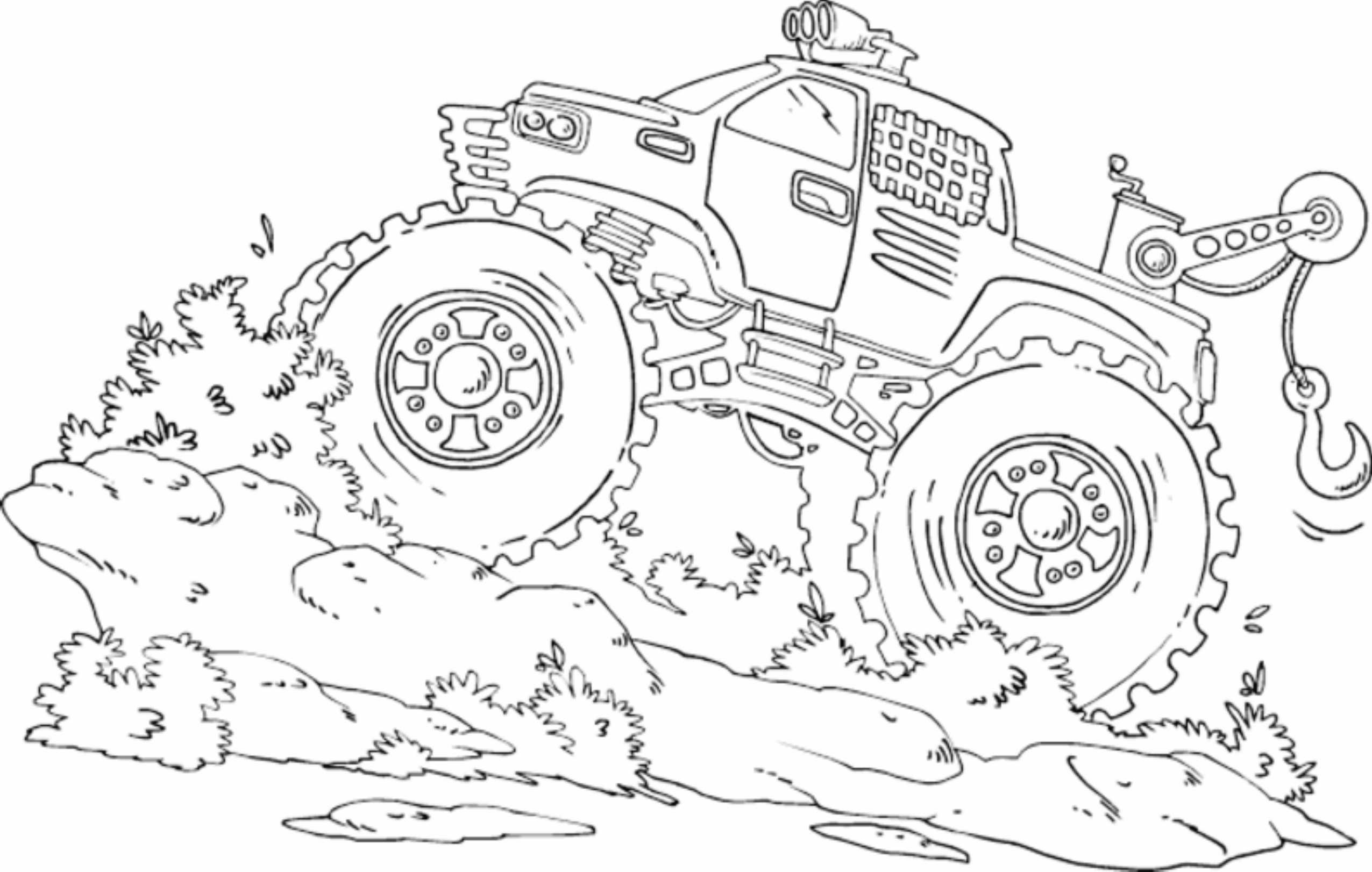 monster trucks coloring pages free