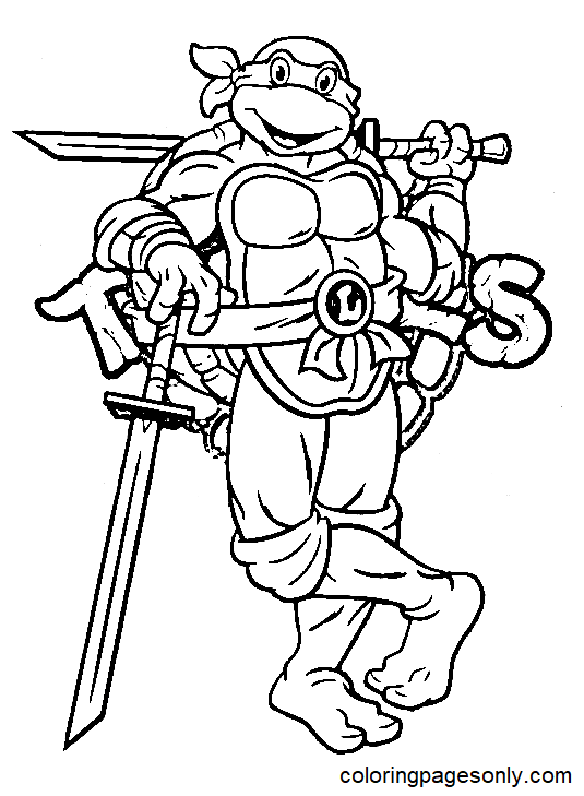 Ninja Turtles Coloring Page