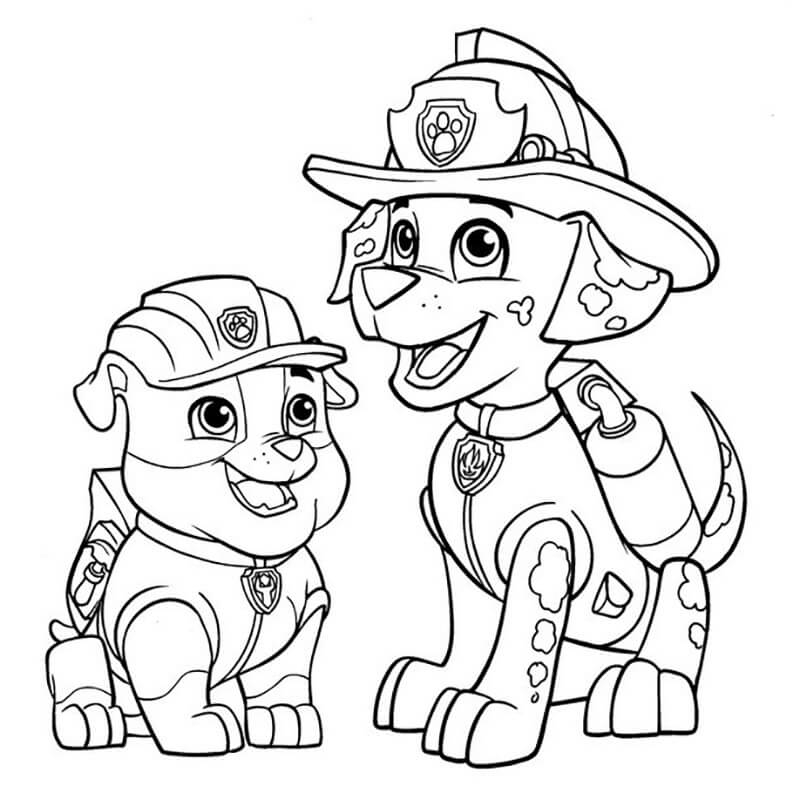Marshall Paw Patrol 4 Coloring Page Free Printable Coloring Pages For 