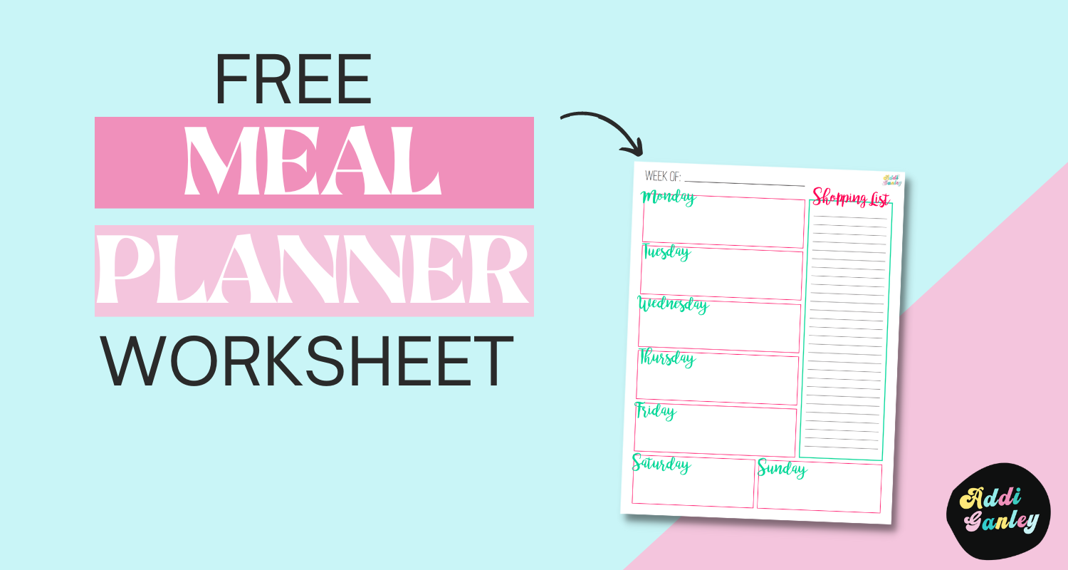 Meal Planning Worksheet Education Worksheets Library