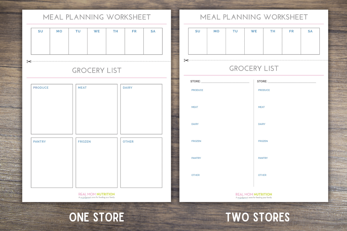 Meal Planning Worksheet To Save Time Money Free PDF Worksheets